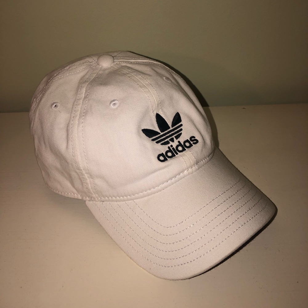 White Adidas baseball cap